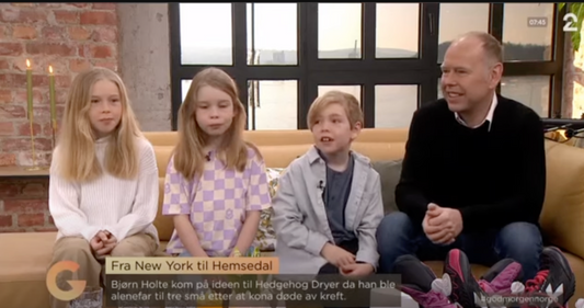 Hedgehog Dryer family on TV2 God Morgen Norge Good Morning Norway